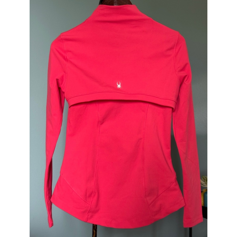 Spyder Active Women Hot Pink Full Zip Track Jacket Small Stretch SP8006U - Picture 4 of 10